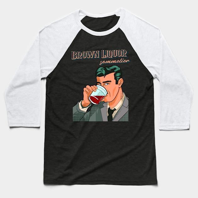 Brown Liquor Baseball T-Shirt by TJWDraws